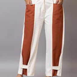 PROBASIC Women Self Designed Cotton Mid Rise Regular Trousers-image-31