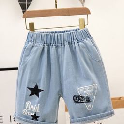 YK Boys Embellished Washed Denim Shorts-image-51