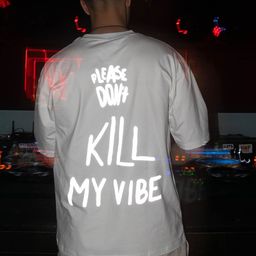 Fmagnet Clothing Keep Quiet Oversize Reflective T-shirt-image-92