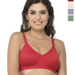 College Girl Cg1304 Pack Of 4 Cotton Full Coverage Lightly Padded Minimizer Bra-picture-18