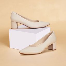 Forever Glam by Pantaloons PU Work Block Peep Toes with Buckles-0
