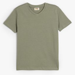 Koton Boys Solid V-Neck Cotton T-shirt-image-71
