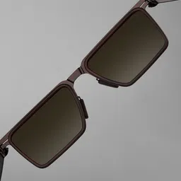 SAM & MARSHALL Unisex Rectangle Sunglasses with Polarised and UV Protected Lens image 2