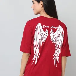DDASPRATION Women Typography Printed Oversized Cotton T-shirt-image-89