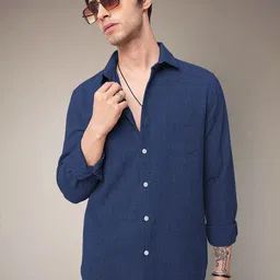 SAMRIZ Spread Collar Long Sleeves Opaque Shirt-picture-27