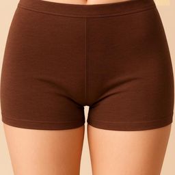 CKARFE Pack of 2 Combed Cotton High-Rise BoyShort Brief CF SBT-33 Skin,Brown XS-2-picture-6