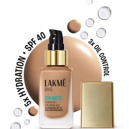 Lakme 9to5 Hya Matte Foundation With Hyaluronic Acid 25ml - Neutral Almond-42