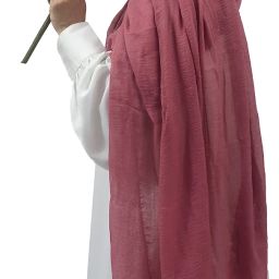 Solid Pure Cotton Women Red Fancy Scarf-image-10
