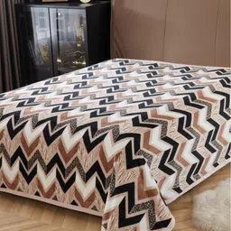 DREAM WEAVERZ Coffee Brown & Black Heavy Winter 150 GSM Double Bed Blanket-image-36