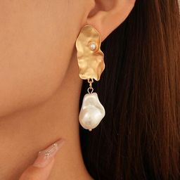Anouk Teardrop Shaped Drop Earrings image 3