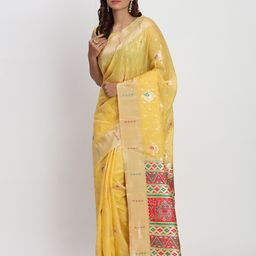 Astita Ethnic Motifs Woven Design Zari Saree-image-34