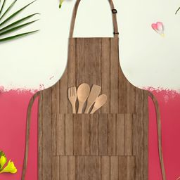 ArtzFolio Brown Printed Cotton Aprons-54