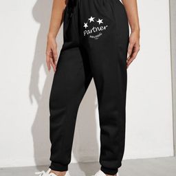 TABADTOD Women Printed Relaxed Mid-Rise Joggers Trousers-image-64