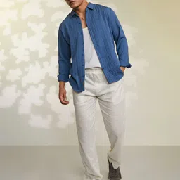 Campus Sutra Men Comfort Textured Opaque Casual Oversized Shirt-image-64