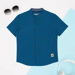 Pantaloons Junior Boys Band Collar Casual Shirt-58