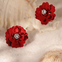 Priyaasi Floral Shaped Studs Earrings-30