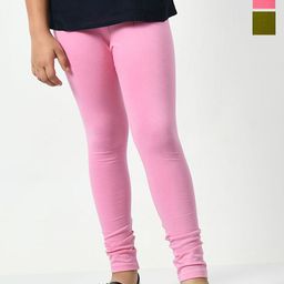 KAYU Girls Pack Of 3 Solid Ankle-Length Leggings-image-24