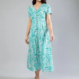 Peppinos WomenPrint A-Line Maxi Dress-picture-42