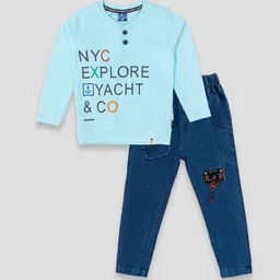 YK X JUST KiDDiNG Boys Printed T-shirt with Trousers-28