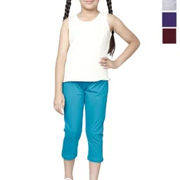 BAESD Girls Pack of 4 Regular Fit High-Rise Capris-27