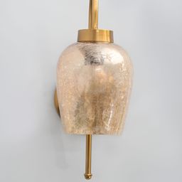 SHREE KALA HOME DECOR Brown Metal Traditional Abstract Shaped Shaped Wall Lamp-image-95