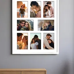Art Street White 8 Openings Wooden Wall Photo Frame-image-4