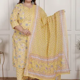 Swasti Women Floral Printed Regular Pure Cotton Kurta Set-picture-22