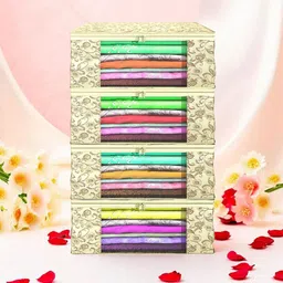 Kuber Industries Cream-Coloured Set of 4 Regular Drawer Organiser Organisers-12