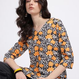 Anouk Rustic Floral Print Kurti-picture-46