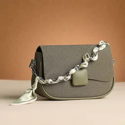 HAUTE SAUCE by Campus Sutra Leather Structured Shoulder Bag with Tasselled-14