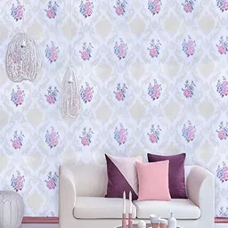 HOMEMATES Blue & Beige Printed Waterproof Wall Sticker-40