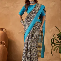 Saree mall Kalamkari Block Print Ready to Wear Sarees-picture-13