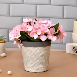 TAYHAA White & Green Emerald Maze Geometric Planter-10