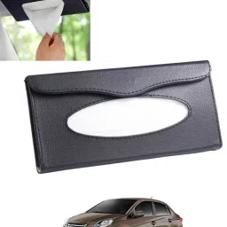 Universal Leatherite Rectangle Black Tissue Box For Car/office/Home-18 Vehicle Tissue Dispenser-image-75