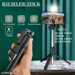 TSEL Lumistick Smart Selfie Stick with Tripod Stand, 360° Rotation, Bluetooth v 5.3, 3 Light Modes Bluetooth Selfie Stick image 2