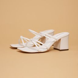 ERIDANI Textured Block Sandals-5