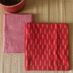 Weaves of Tradition Geometric Ikat Printed Pure Cotton Unstitched Dress Material-9