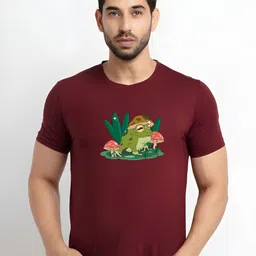 KaamBhari Graphic Printed Round Neck Pure Cotton Regular Fit T-shirt-picture-7