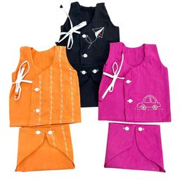 BAESD Infants Pack Of 3 Embroidered Organic Cotton JhablasJH3PKBKOR0000-43
