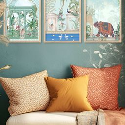 Kotart Brown & Green 3 Pieces Abstract Wooden Wall Arts-picture-3