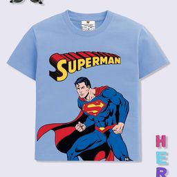 YK X Minute Mirth Boys Superman Printed Drop-Shoulder Sleeves Pure Cotton T-shirt-picture-23