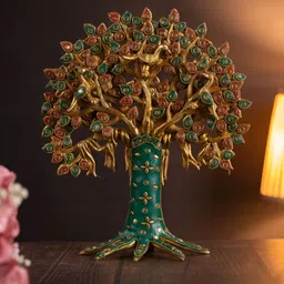The Advitya Gold-Toned Kalpavriksha Tree Birds and Animals Figurine Showpiece-picture-48