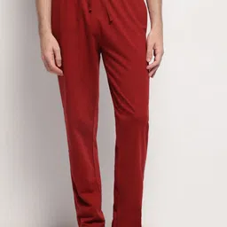 RVK Mens Maroon Solid Mid Rise Straight Fit Track Pants-image-9