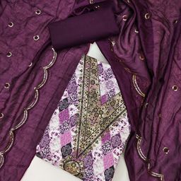 Rangtulika Ethnics Embroidered Unstitched Dress Material-picture-0