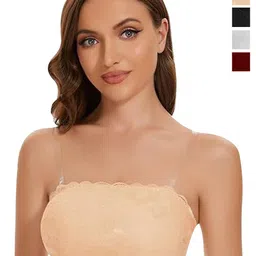 ComfyStyle Floral Bandeau Bra Full Coverage Lightly Padded-50