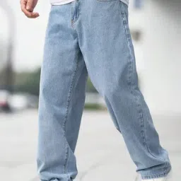 Men Regular Mid Rise Light Blue Jeans-image-22