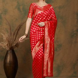 Maroosh Woven Design Beads and Stones Saree-image-56
