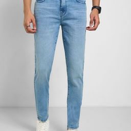 SF JEANS by Pantaloons Men Slim Fit Mid-Rise Mildly Distressed Light Fade Jeans-image-97
