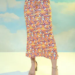 TANDUL Printed A-Line Maxi Skirt-picture-16
