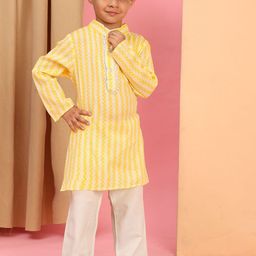 Cutiekins Boys Geometric Printed Mandarin Collar Kurta With Pyjamas-image-49